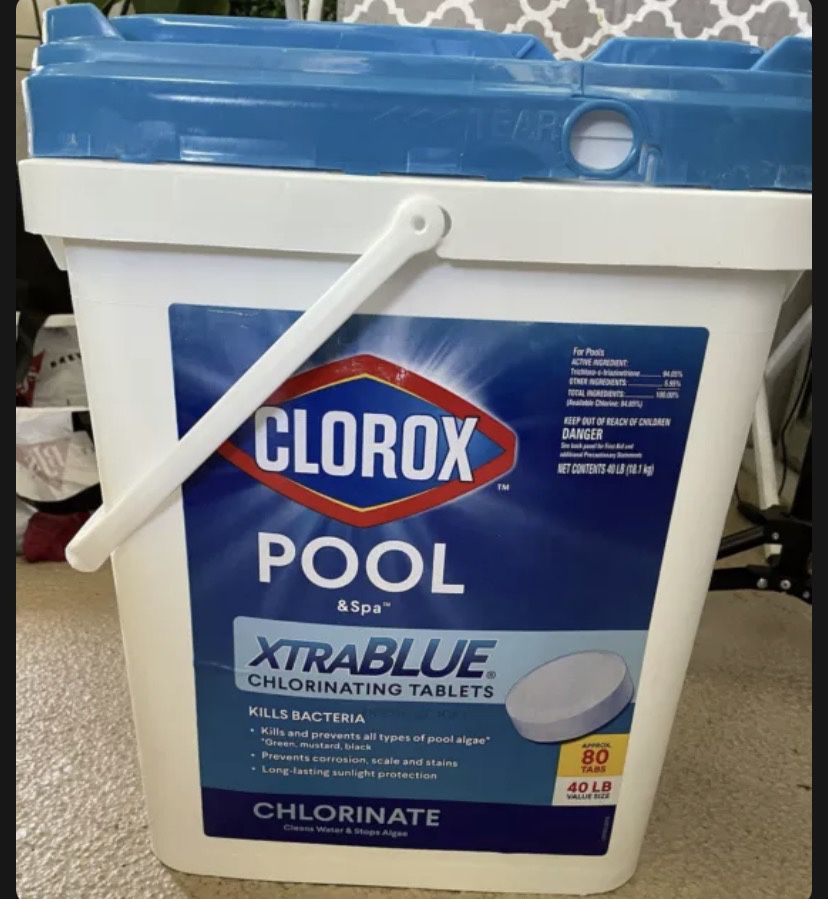 Clorox Pool and Spa XTRA BLUE Chlorinating Chlorine Tablets 40lb