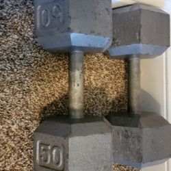 50 Lb Dumbbell Set