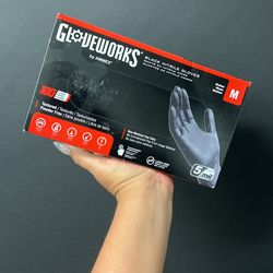 Gloveworks Black Nitrile Gloves Size M