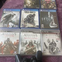 5 PS4 Games - 3 PS3 Games- +1 PS3 Controller