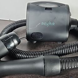 RevAir RA90020 Reverse-Air Hair Dryer Black with Hose & Wand Attachment