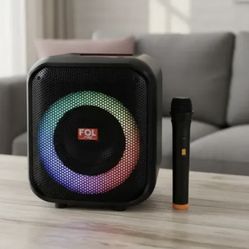 Fol L1216M TWS SPEAKER WITH WIRELESS MICROPHONE AND LED Lights  