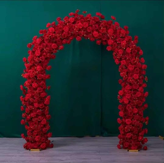 Red Floral Arch