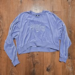 Nike Sportswear Terrycloth Womens S Velvet Crewneck Sweatshirt Retro Sweatshirt