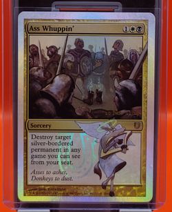 MTG, ASS WHUPPIN’, FOIL - Pre-Release Promo Unhinged, RARE 2004 MTG, VLP/NM