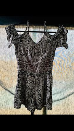 Black n White Aztec Romper