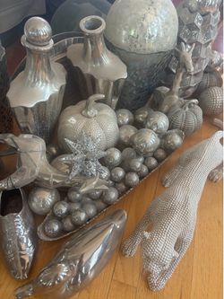 Silver Metallic Glam Décor Lot