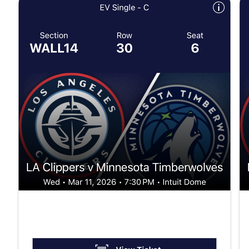 LA Clippers ticket 3/11/26