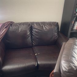 Leather Love Seat