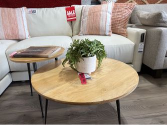 New Dovetail Round Nesting Coffee table. Solid wood