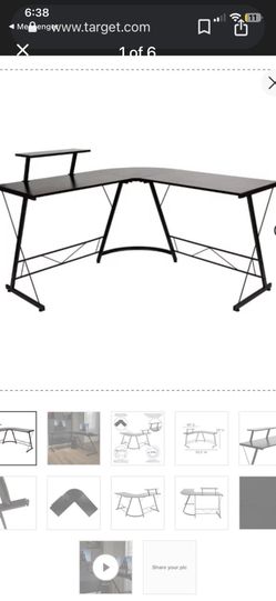Black L Shape Desk