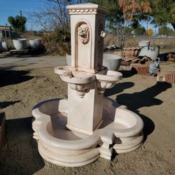 Concrete Fountains, Birdbaths And Clay Pottery 