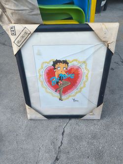 Betty boop signed autograph painting  and collectibles