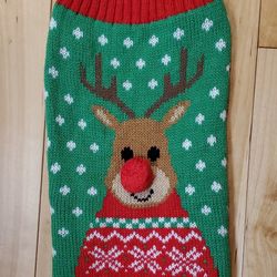 NEW Rudolph The Red Nose Reindeer Dog Sweater (S)