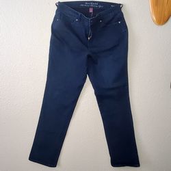 Gloria Vanderbilt Womens Rail Straight Jeans Size 6  Denim Dark Slimming