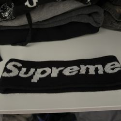 Supreme FW18 New era Big Logo Headband Black