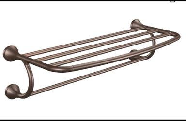 New Open Box Moen Eva Bathroom Hotel Towel Shelf, Oil-Rubbed Bronze