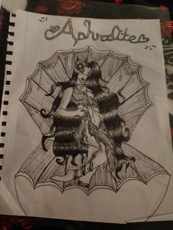 Aphrodite Original Ink Drawing