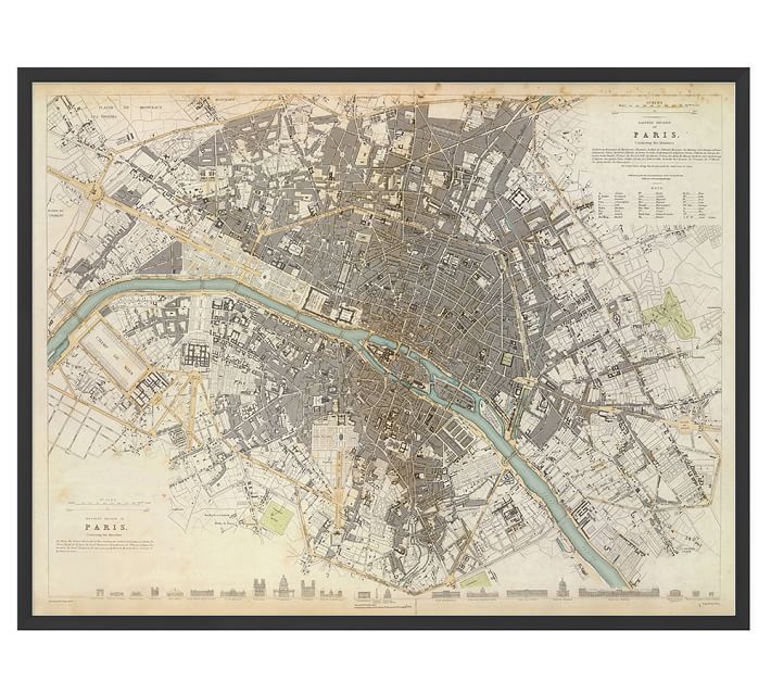 Pottery Barn Vintage Paris Map