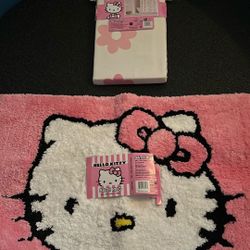 Hello Kitty Shower Curtain And Bath Rug 