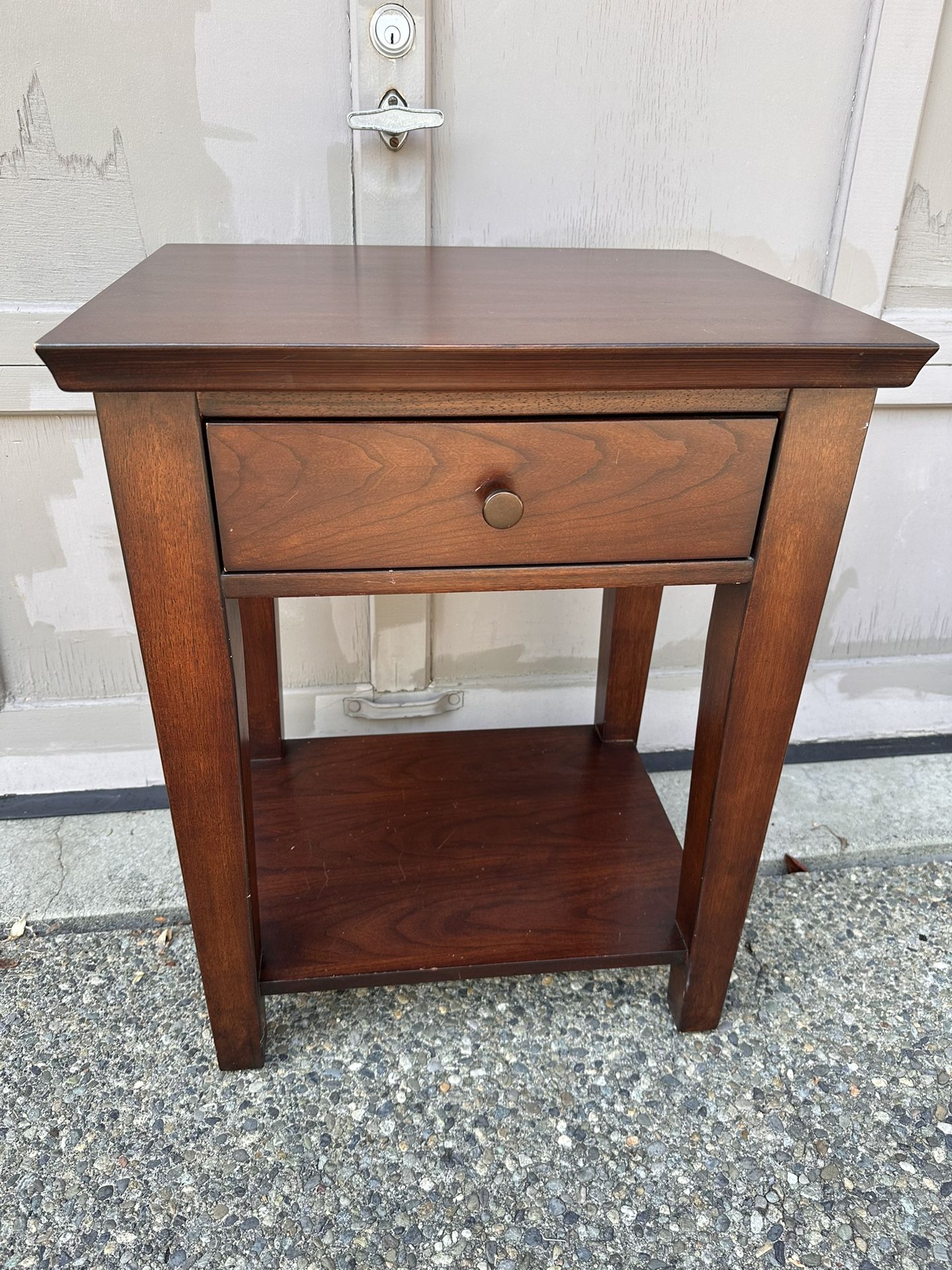 Pottery Barn solid cherry night stand/side table