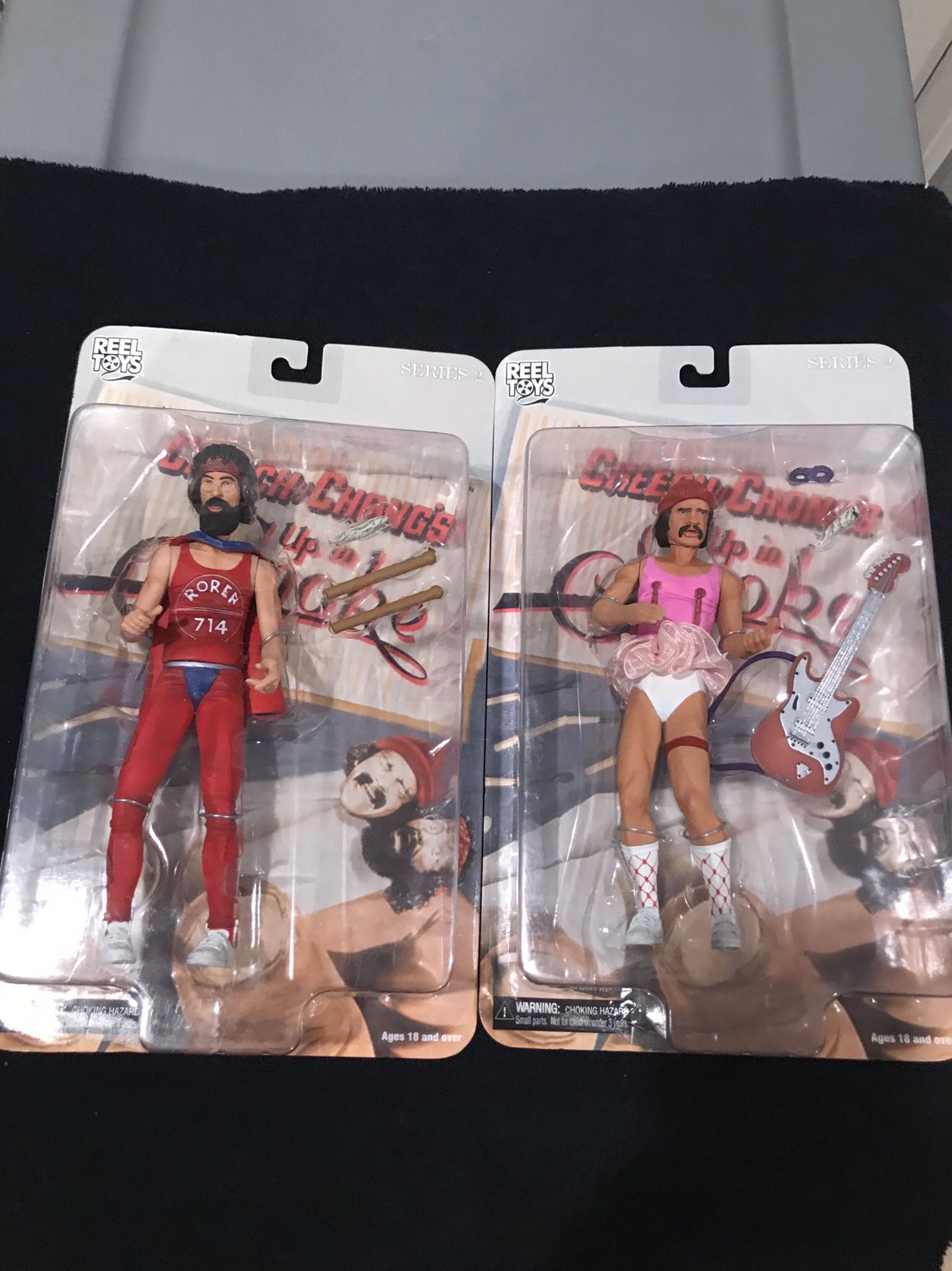 Cheech and Chong up in smoke reel toy figures