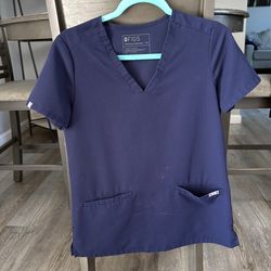 Navy Blue Figs Scrub Set