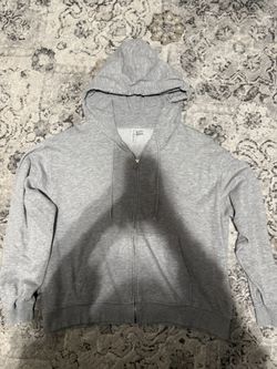 h&m grey zip up hoodie