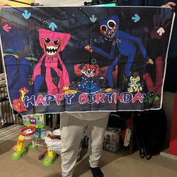 Poppy Playtime Birthday Banner