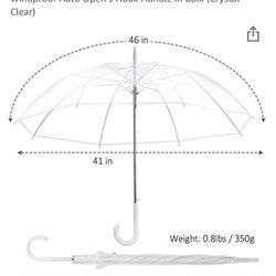 Transparent Umbrellas/ Great For Spring Wedding