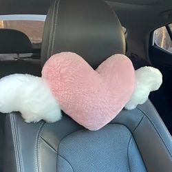 2 Heart Wings Car Headrest Pillows SHIPPING AVAILABLE 