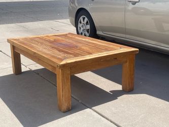 Nice Authentic Rustic Wood 47” Coffee Table Made in Mexico