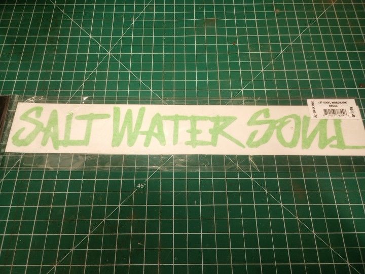 Salt Water Sole Vinyl Decal 