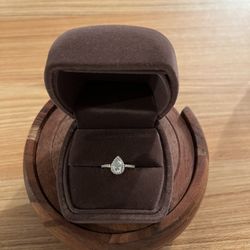 Moissanite Pear Shaped Ring