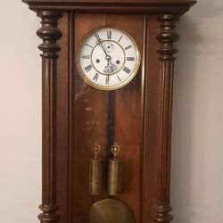Antique Gustav Becker Vienna Regulator Wall Clock 
