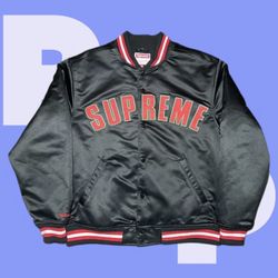 Supreme x Mitchell And Ness Satin Varsity Jacket (Large)