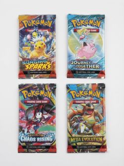 Lot of 4 Sealed Pokémon TCG Booster Packs (