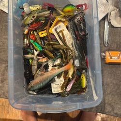Box Of Of Assorted Fishing Lures 