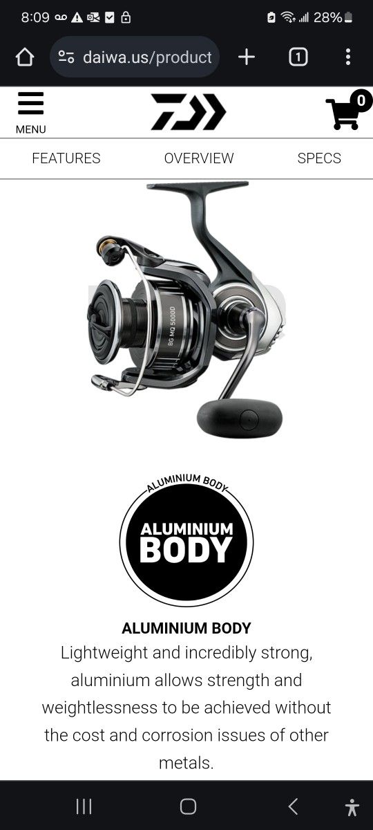 Diawa BG MQ 2500 reel ONLY