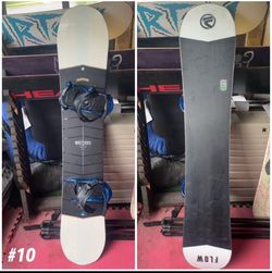 FLOW Whiteout 159cm snowboard with K2 sonic bindings large