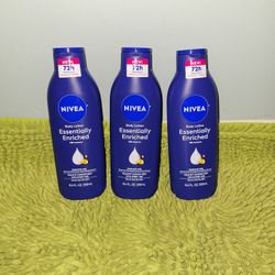 3 Nivea Body Lotion 8.4oz Essentially Enriched 