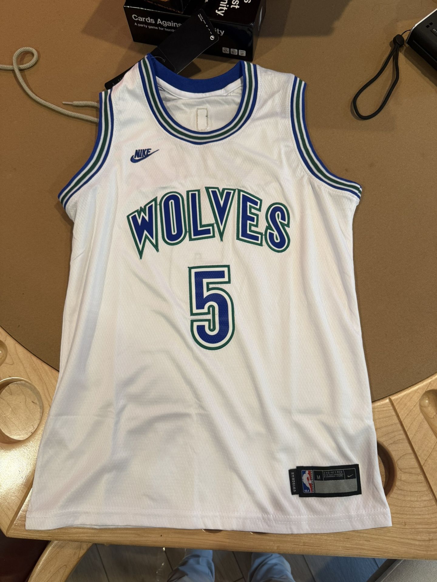 XL Anthony Edwards #5 Minnesota Timberwolves Stitched White ANT