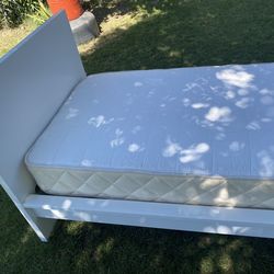 White IKEA bed frame