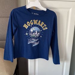 Harry Potter Hogwards School Of Witchcraft & Wizardry Long Sleeve Girls Tee 8 Size