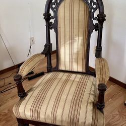 Hand Carved Arm Chair Mahogany