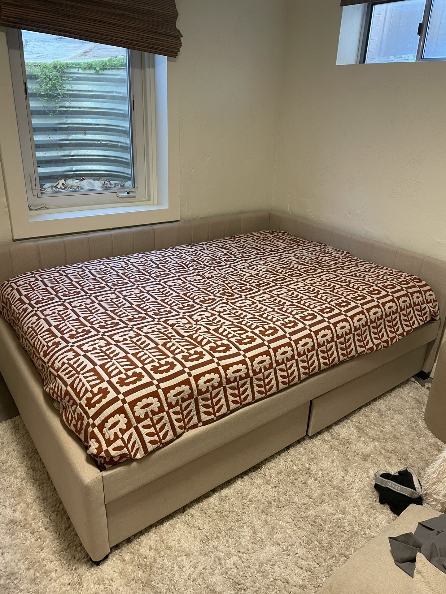 Full Mattress And Bedframe With Storage