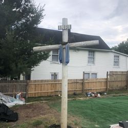 14 Foot Telephone Pole Cross for Donation 