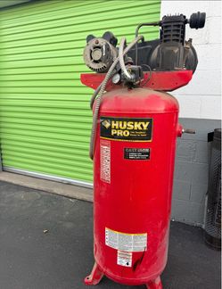 The Husky 60 Gal. 3.7 HP 1-Phase 175 PSI Oil Lubed Belt Drive Stationary Electric Air Compressor