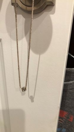 Italian Sterling silver necklace with initial N