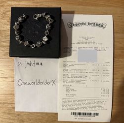 Chrome Hearts Silver Dice Bracelet